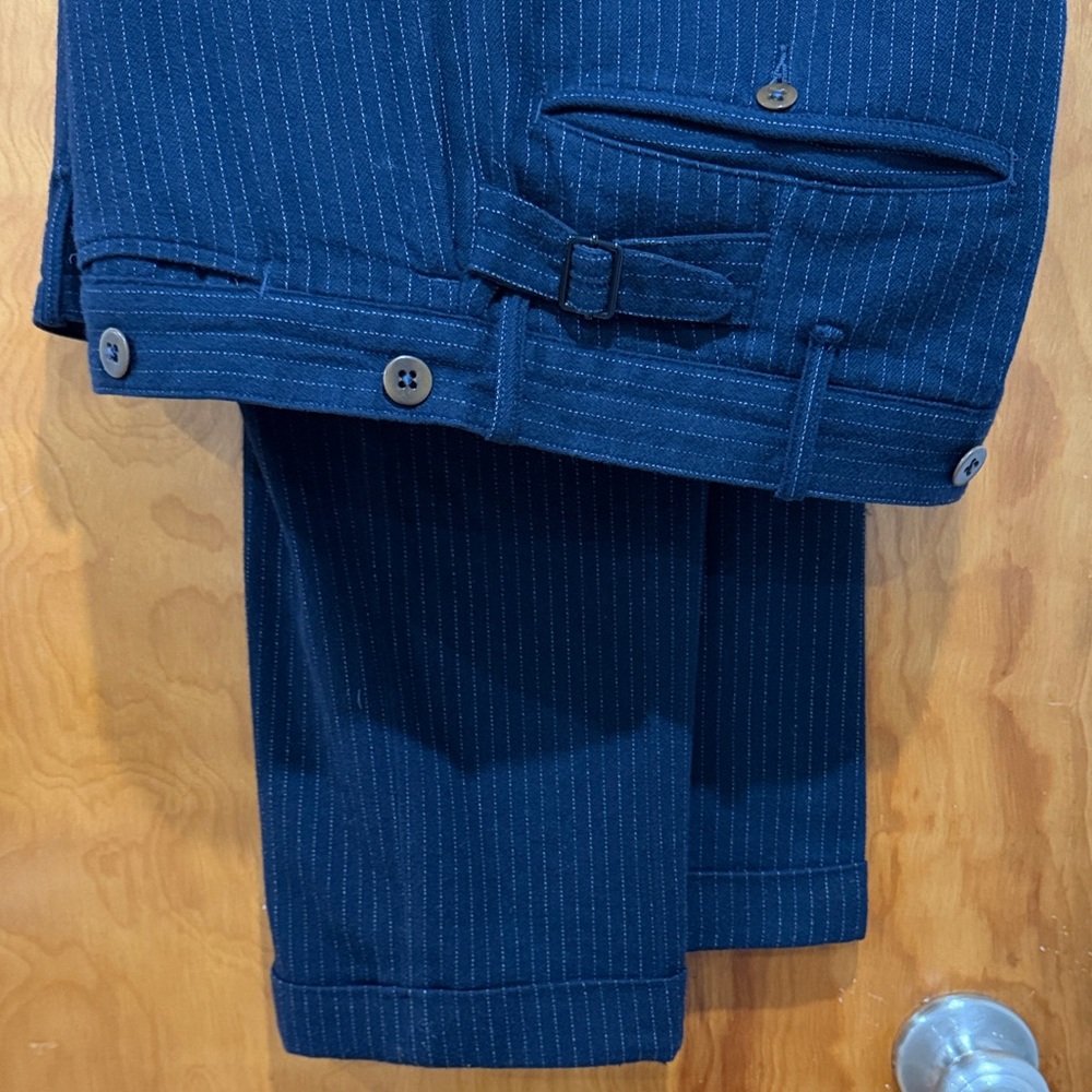 Double RL Ralph Lauren cotton button fly cuffed pants 38x32